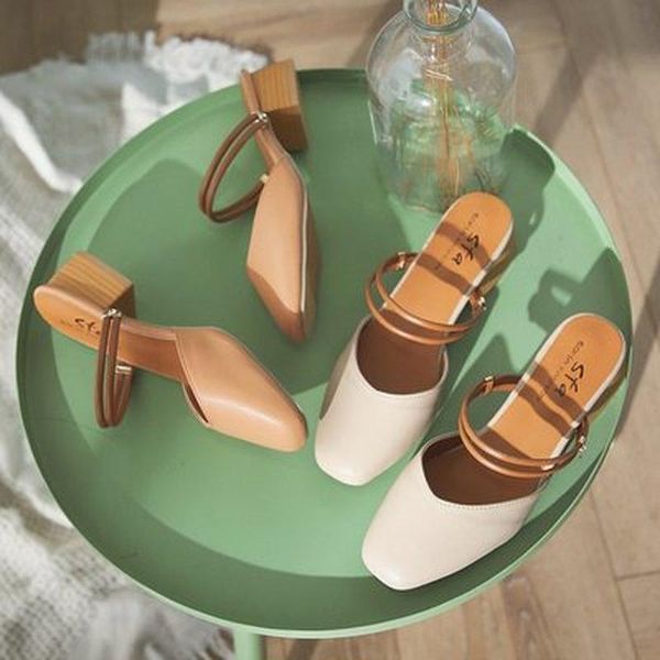 

sandals 2021 summer women shoes sweet ladies mary janes high heels square heel 6cm a948, Black