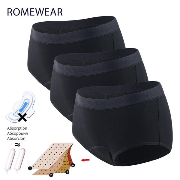 

women's panties 3pcs menstrual period bamboo fiber cotton 4-layer leakproof underwear for female incontinence absorbent briefs, Black;pink