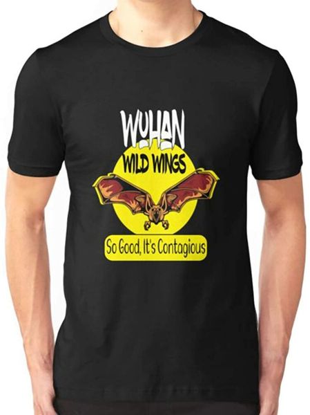 

wuhan wild wings so good it's contagious funny t-shirt size s-5xl, White;black