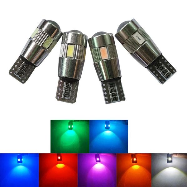 

emergency lights 100pcs t10 w5w 194 5630 led car bulbs 6 smd hid canbus error side wedge light license plate ceiling lamp