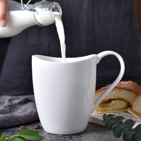 

mugs white porcelain coffee cup creative simple household pure mug with handle