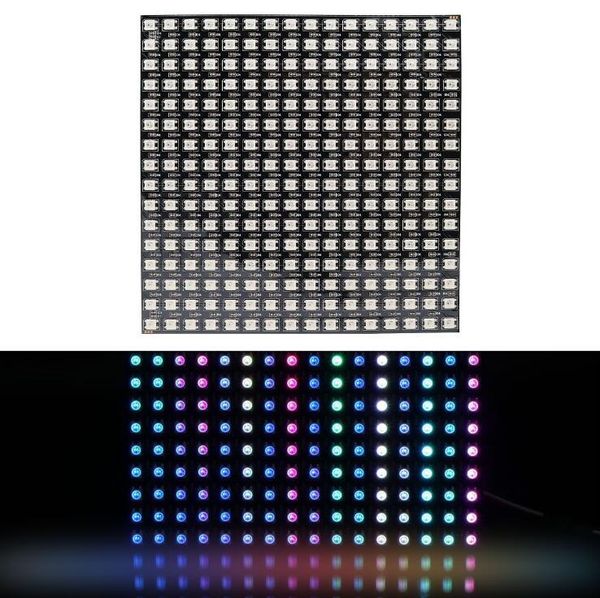 

[seven neon]digital sreen 76.8w dc5v 16*16 64led sk6812 led flexible panel screen rgb pixel digital addressable light strips