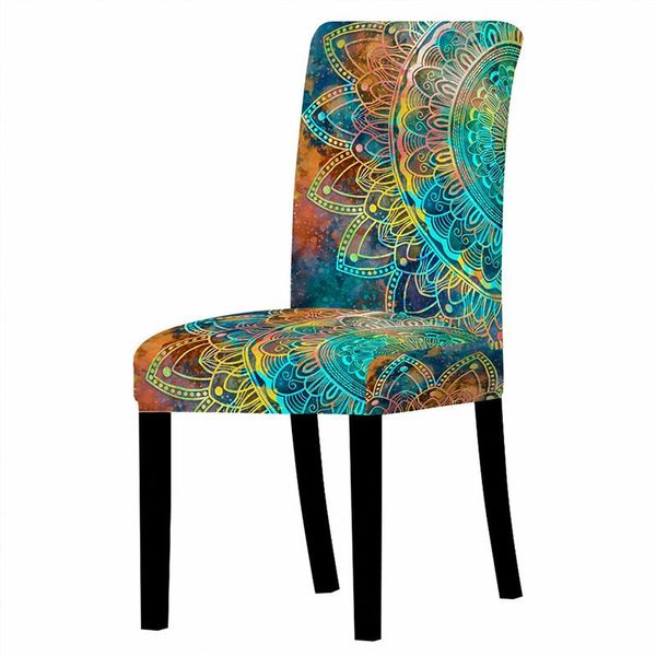 

chair covers 1/2/4/6pcs bohemia style stretch cover spandex elastic seat slipcover protector office case for kitchen dining decor