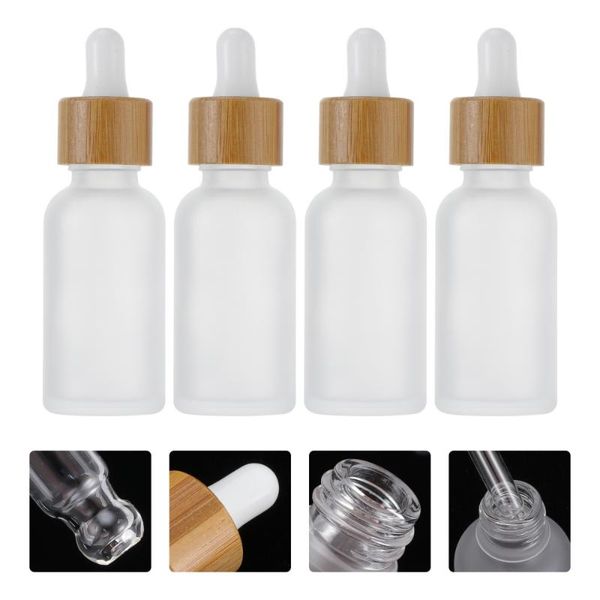 

storage bottles & jars 4pcs glass dropper bottle essential oil useful for travel