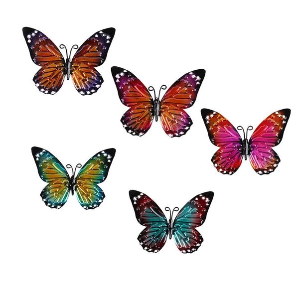 

wall stickers 5pcs butterflies pendant art iron decoration ornament