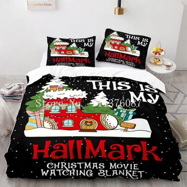 

bedding sets happy christmas set red car tree duvet cover with pillowcase festival home decoration kids bed linings textile