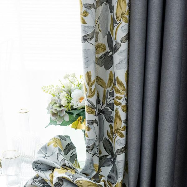 

curtain & drapes jacquard double-sided linen color matching earl ni nordic simple full shading curtains for bedroom living room
