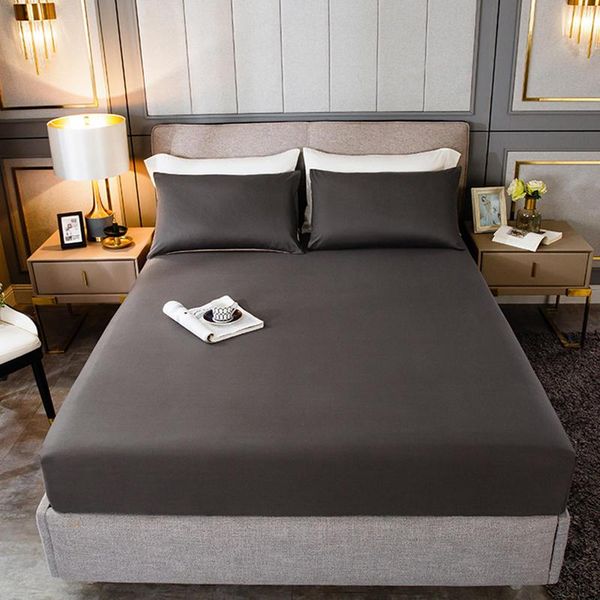 

sheets & sets bonenjoy 1 pc fitted sheet cotton mattress cover on an elastic band drap de lit bed solid color bedclothes double queen