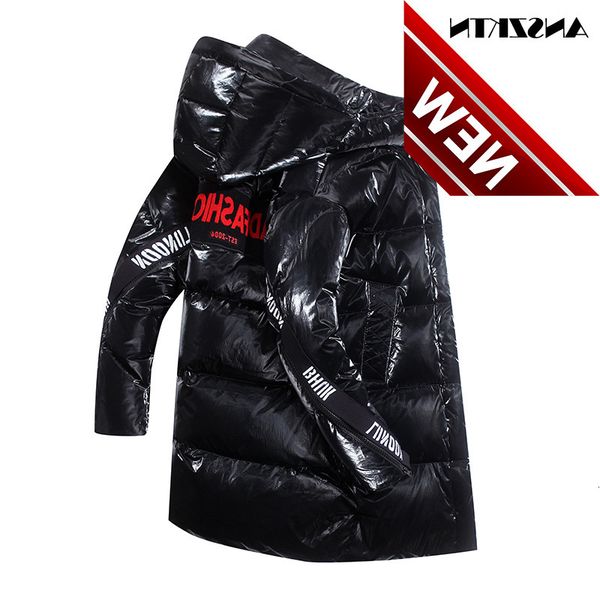 

2021 new arrivals men winter men's down jacket stylish male coat thick man clothing apparel warm hoodie outwear, Black