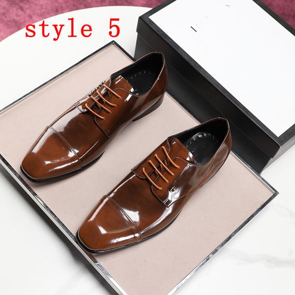 

fashion men's style dress shoes leather highs quality men casual peas shoe wedding office party designer luxury loafers size 38-45 with, Black
