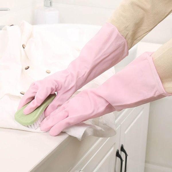 

pair multifunctional cleaning glove dishwashing gloves portable household tools wash clothes accessories pvc 32*9.5cm disposable