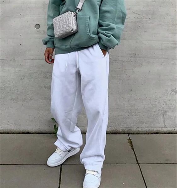

women's pants & capris dark wind trend fashion closed elastic waist and foot zipper sweatpants loose casual dlzk769, Black;white