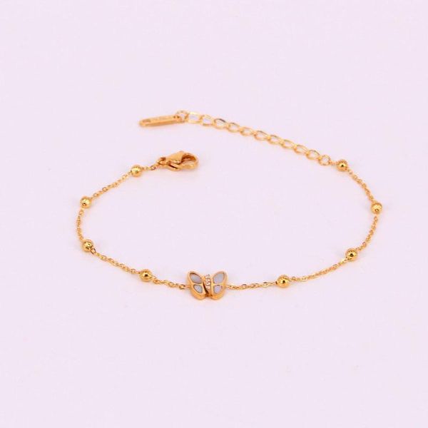 

charm bracelets fashion temperament shell three-dimensional crystal butterfly bead bracelet woman jewelry for women wholesale, Golden;silver