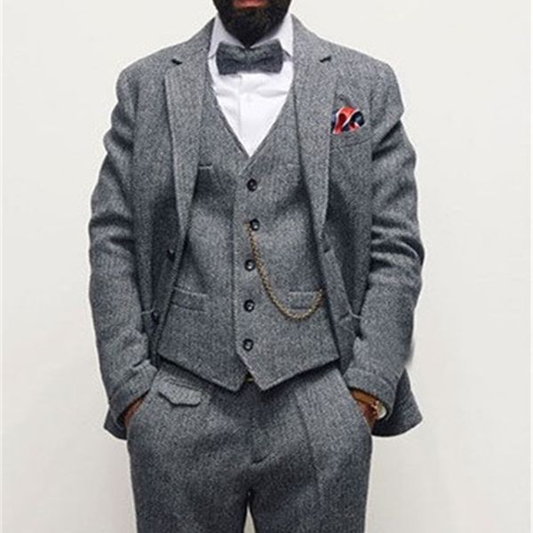 

men's suits & blazers most recent project done on behalf of standard men pimped spine tweed autumn and winter slim fit suit models groo, White;black
