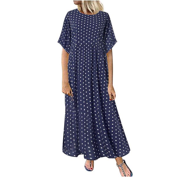 

style casual dresses bohemian long loose printed dress for women, Black;gray