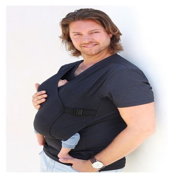 Marsupio multifunzionale T Shirt Skin To Skin Mom Baby Kangaroo Canotte Papà da uomo Carrier 2067 Y2