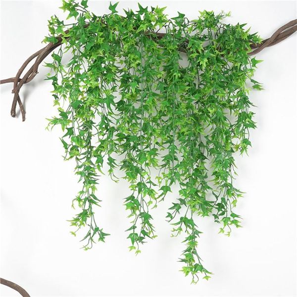 

decorative flowers & wreaths simulation plants green leaf fake vine artificial flower string foliage leaves wedding garden decoration