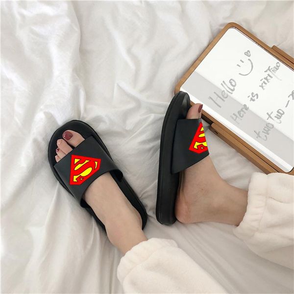 

slippers mens summer winter "s" pattern flip flops casual for indoor outdoor, Black