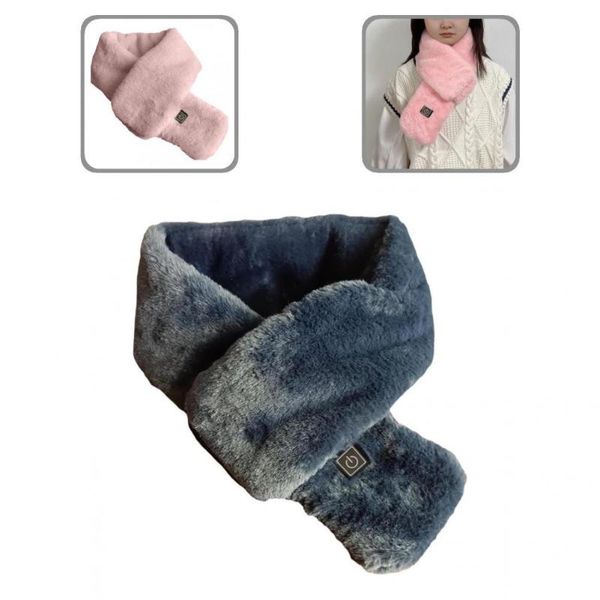 

scarves breathable thick 3 levels temperatures neck heating scarf for skiing, Blue;gray