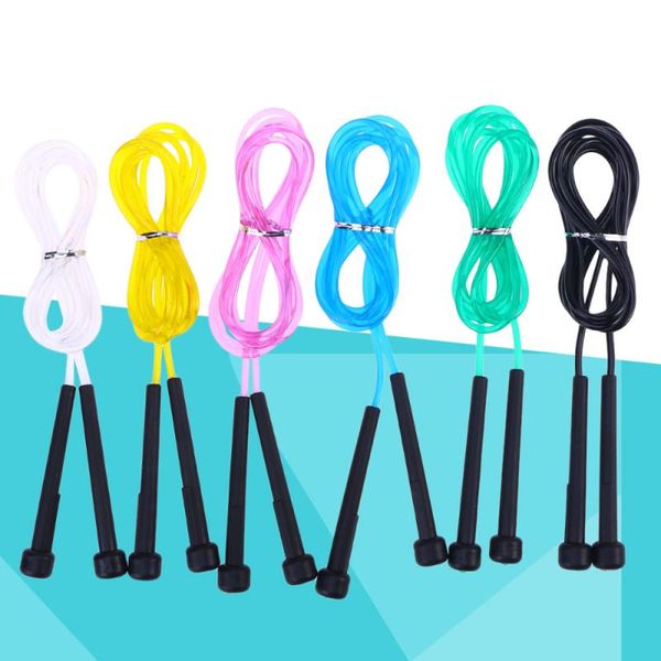

jump ropes 6 pcs 2.7 meters pvc rope jumping exercise skipping anti-slip handles sports for students (random