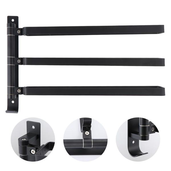 

towel rack rotatable bathroom wall hanging punch-storage racks