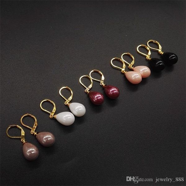 

fake pearl eardrop alloy resin hoop dangle earring women wedding party ear jewelry findings fashion water drop shape 2 1px g2, Silver