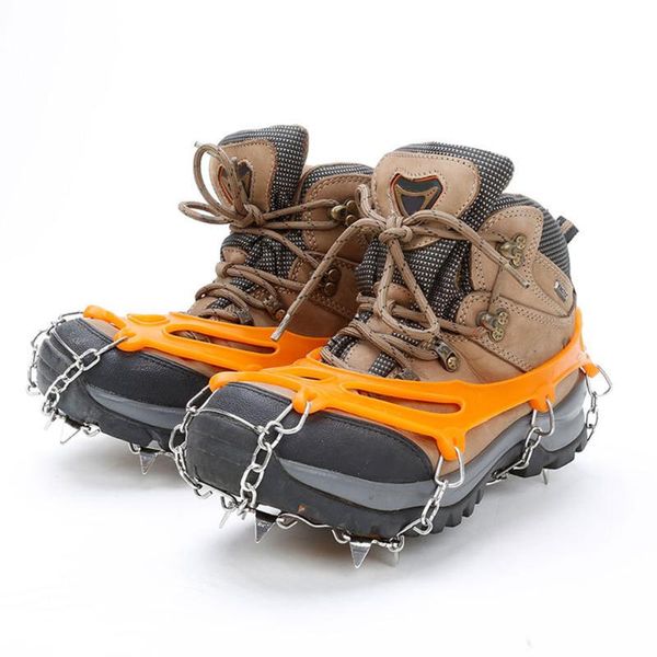 

sports socks 1 pair anti slip snow shoes spike grip boots chain crampons grippers for outdoor climbing ys-buy, Black