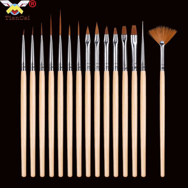 

tool set manicure wooden color painting 15 pieces of carving pen nail brush