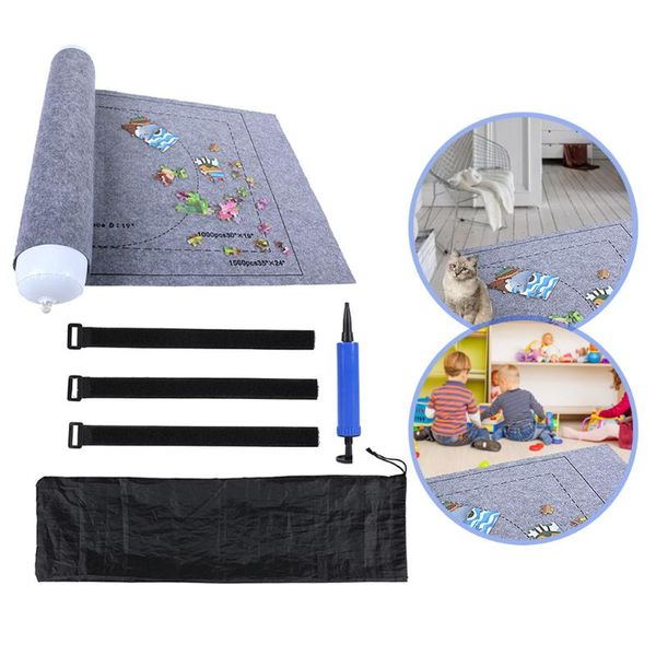 

puzzles pad jigsaw roll felt mat playmat blanket for up to 1500 pcs puzzle accessories portable travel storage bag bags