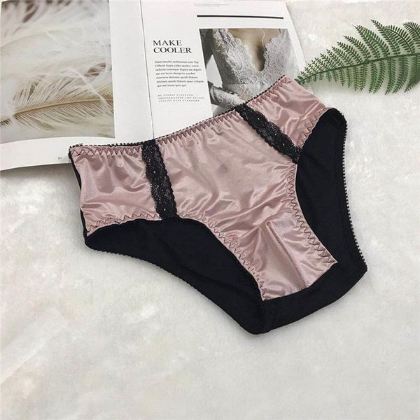 

underpants silk underwear men briefs seamless breathable panties bikini solid mid waist soft gay, Black;white