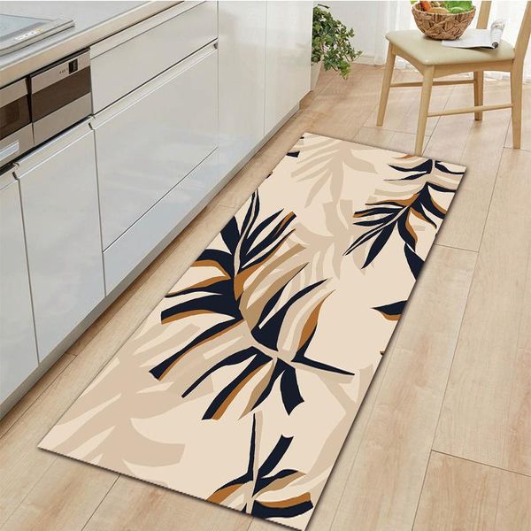

carpets plant print decorative entrance doormat absorbent kitchen carpet anti slip bathroom rug tropical style home decor floor ma