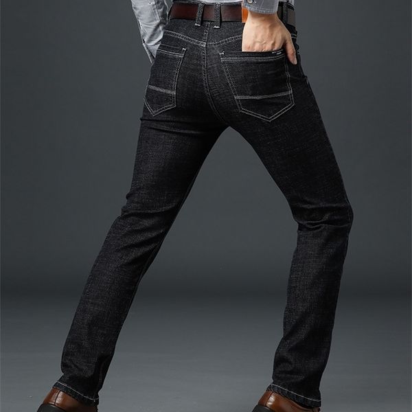 

men's jeans mens black jeans stretch denim casual quality pants trousers for man boys jean homme big size 40 42 44 46 210331, Blue