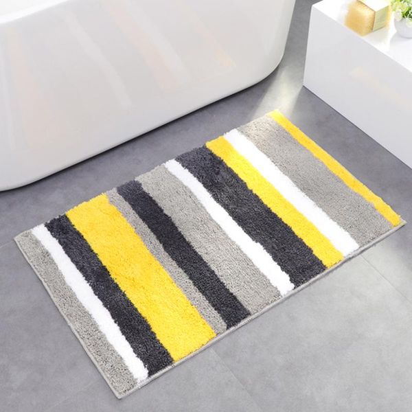 

cushion/decorative pillow shaggy fleece bathroom mat non-slip rug washable absorption soft for toilet stripes carpet kitchen