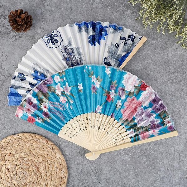 

other home decor chinese japanese style silk fan folding wedding art gifts dance hand vintage bamboo held flower