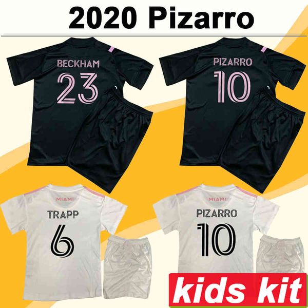 

inter 2020 miami kids kit soccer jerseys national team pizarro pellegrini trapp home white away black boy football shirt child uniforms