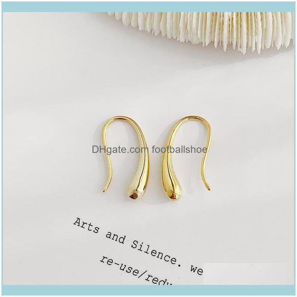 

charm jewelrydrop sier style gold water elegant earrings s925 with simple temperament and ear hook aessories drop delivery 2021 rd3ja, Golden