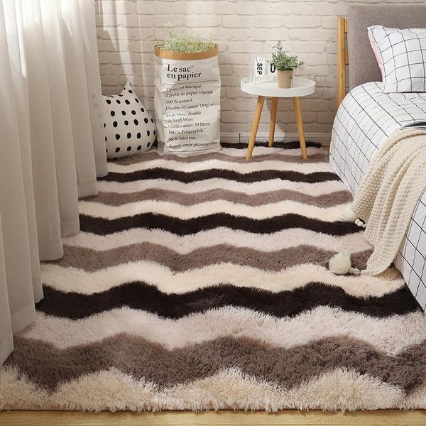 

carpets fluffy for modern bedroom decoration, home floor mats, washable soft white furry living room decoration