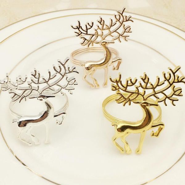 

napkin rings cute durable delicate deer ring for bar restaurant drop 6 pieces christmas holder alloy