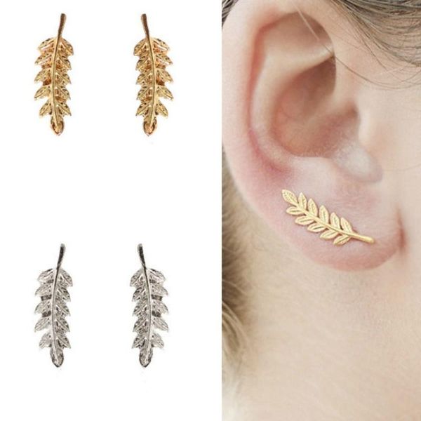

dangle & chandelier korea fashion earrings for women jewelry 2021 leaf simple crochet personality earring long trendy wholesale, Silver