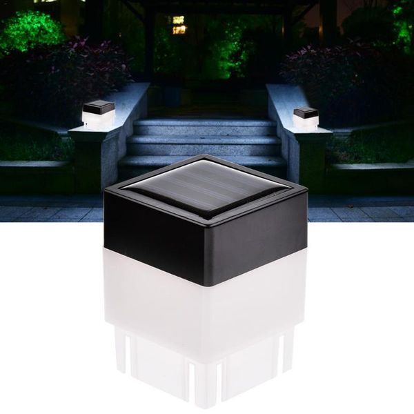

solar lamps mini panel fence post led cap light for outdoor garden yard pool lamp floodlights waterproof square emergency