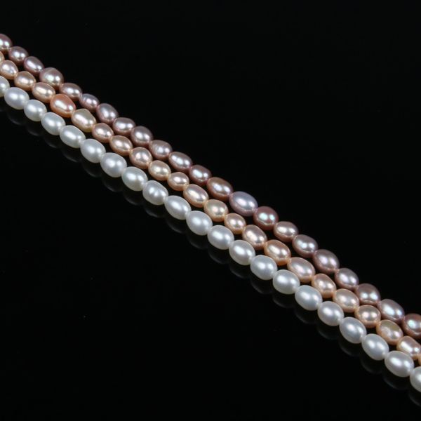 

natural freshwater pearl 38cm punch loose beads for diy women elegant necklace bracelet jewelry making, Silver