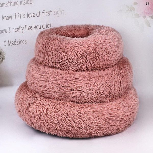 

kennels & pens luxury soft plush dog bed round house sleeping bag kennel puppy sofa pet winter warm cat nest small