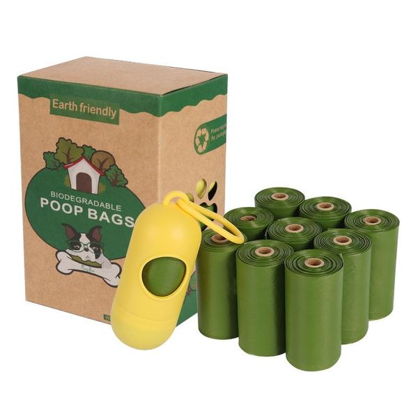 

dog travel & outdoors poop bag degradable waste bags earth-friendly for dogs doggie cats pet thicker and tougher leak-proof with dispenser
