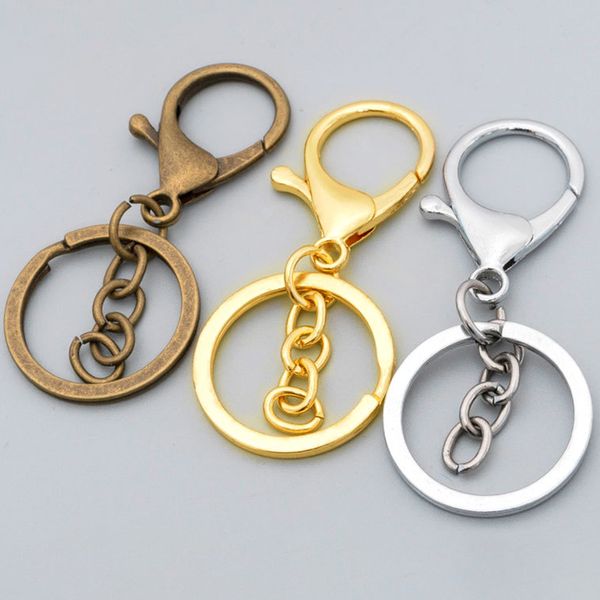 

5pcs/lot Key Ring Long 70mm Plated Lobster Clasp Key Hook Chain For Jewelry Making Finding DIY Key Chains Accessories Wholesale