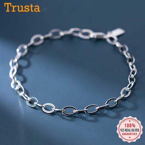 

trustdavis real 925 sterling silver fashion ins romantic 4mm chain bracelet anklets for women wife friend jewelry da1626, Red;blue