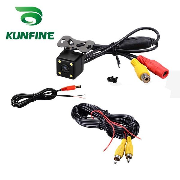 

universal wire rear view camera with 4 led car back reverse rca night vision parking assistance cameras waterproof cameras& sensors