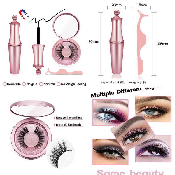 

fake eyelashes jieyumay 3d magnetic eyelashes and eyeliner set natural 5 magnet tweezers makeup bulk false mink lashes extension kit wholesa
