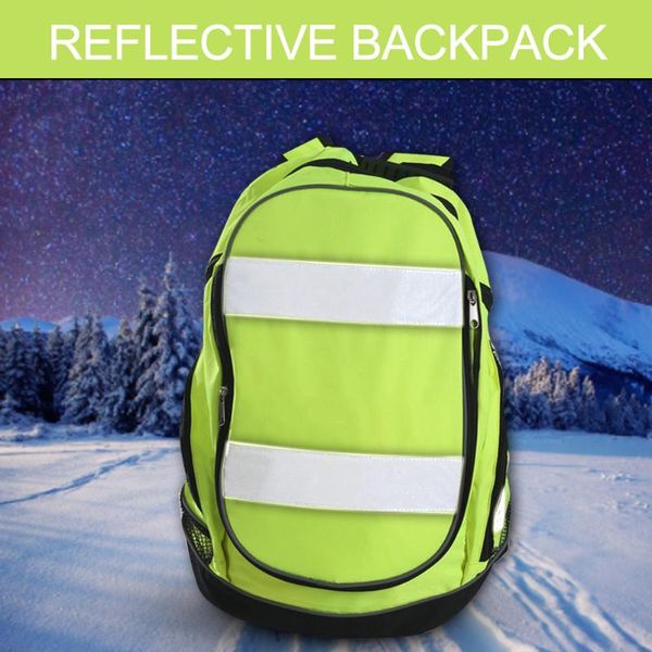 

outdoor bags night reflective luminous riding highly resistant safety backpack great for sports cycling