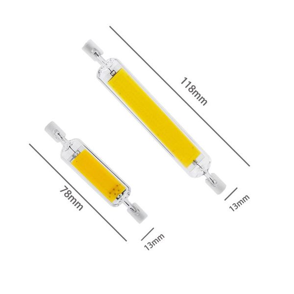 

bulbs r7s cob led glass tube 118mm j118 78mm j78 light bulb 15w 30w 40w ac 220v dimmable for home lighting replace halogen lamp