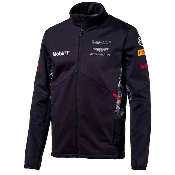 

pfe8 windproof hoodie red color bull martin f1 racing team motorsport gp full zip fleece jacket car fans clothing, Black;brown